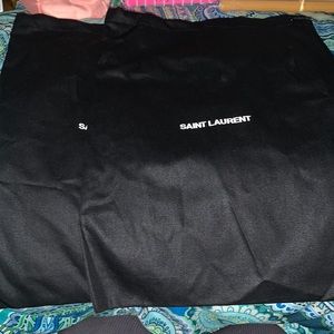 A set of saint laurent shoe bags! 2 BLk cotton bags